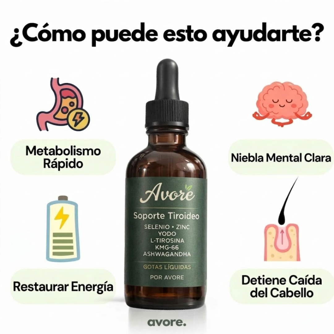 Avore Soporte Tiroidal - Gotas Líquidas Todo en Uno (30ml)