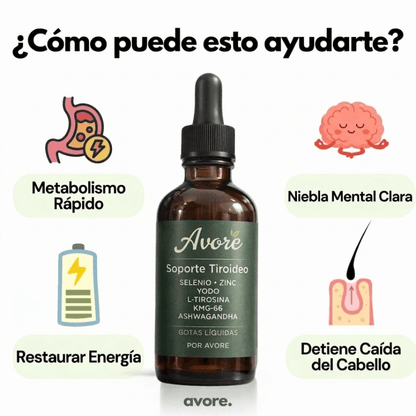 Avore Soporte Tiroidal - Gotas Líquidas Todo en Uno (60ml)