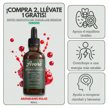 Avore Soporte Tiroidal - Gotas Líquidas Todo en Uno (60ml)
