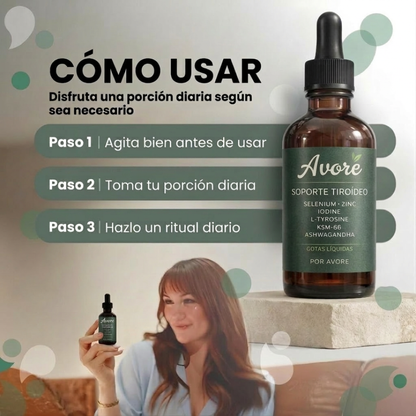 Avore Soporte Tiroidal - Gotas Líquidas Todo en Uno (30ml)