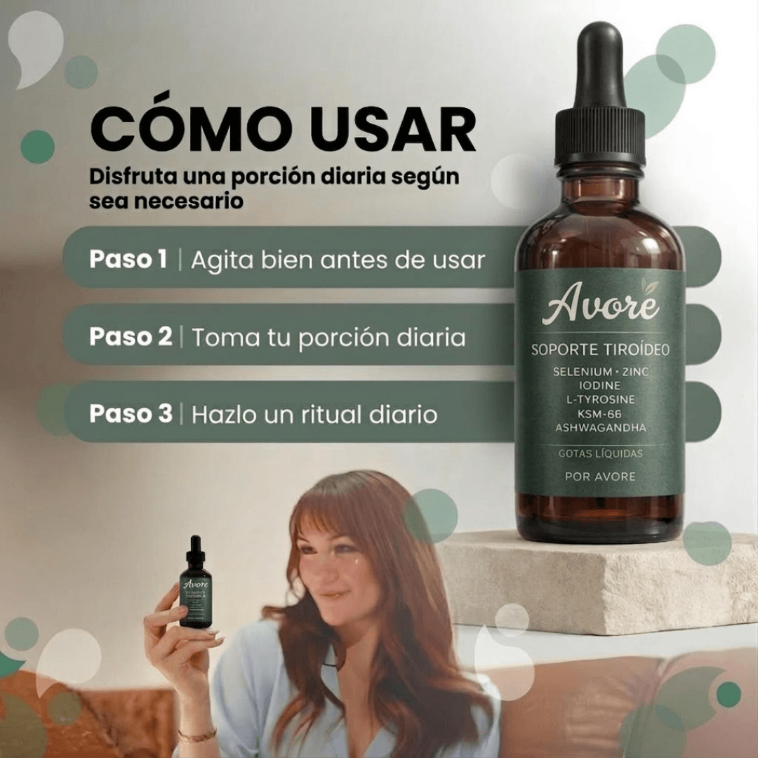 Avore Soporte Tiroidal - Gotas Líquidas Todo en Uno (60ml)