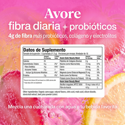 Avore™ Polvo de Fibra Limonada de Fresa